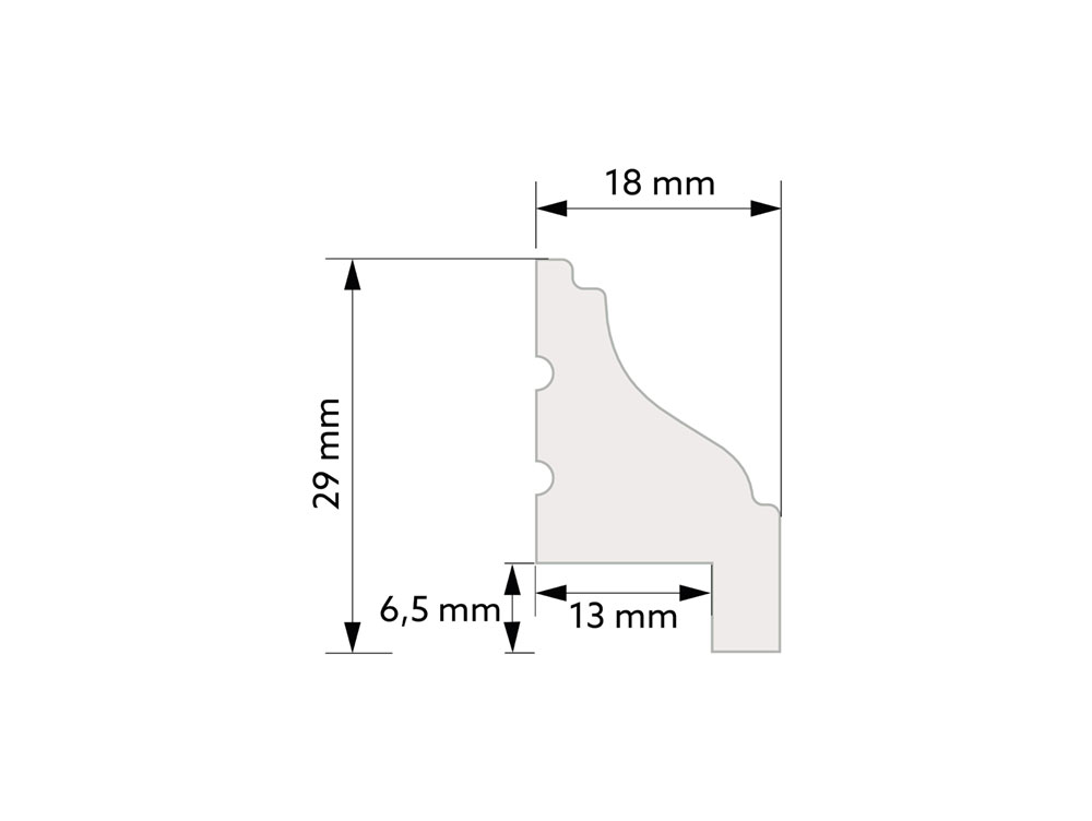Zakončovacia lišta TP004, 200x2,9x1,8cm, Mardom