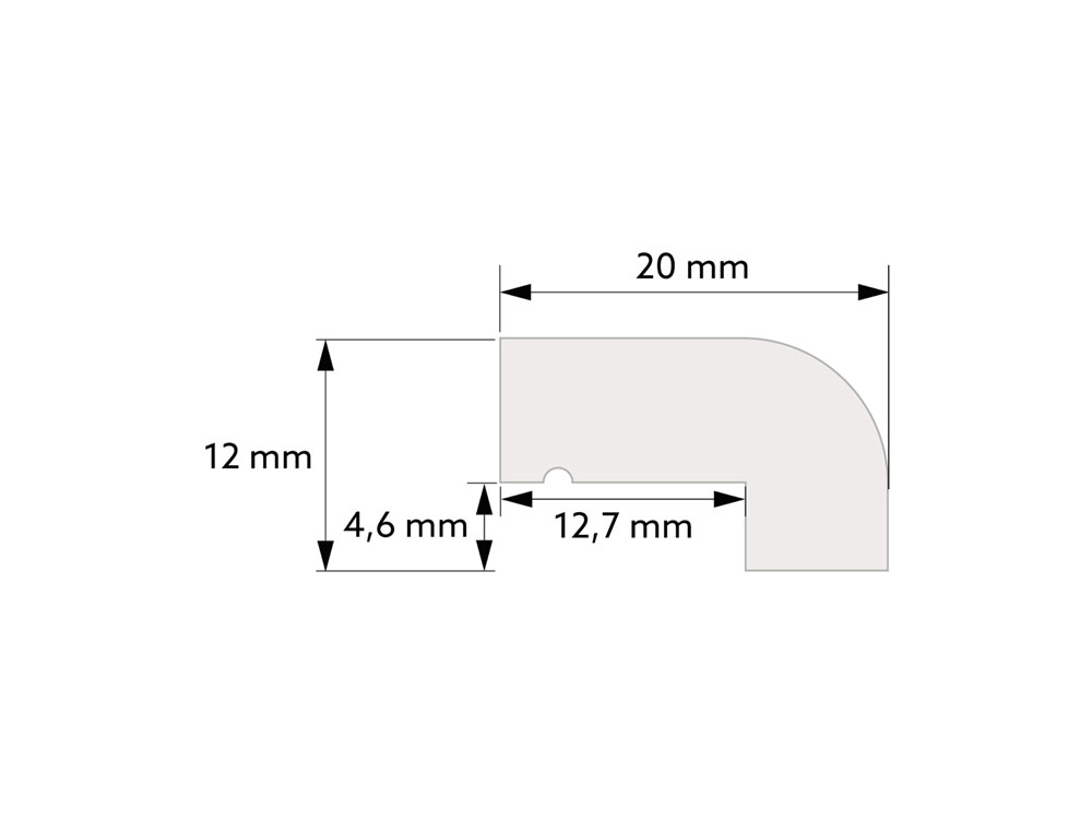Zakončovacia lišta TP001P, 200x1,2x2cm, Mardom