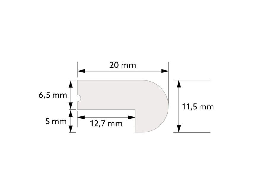 Zakončovacia lišta TP003P, 200x1,15x2cm, Mardom