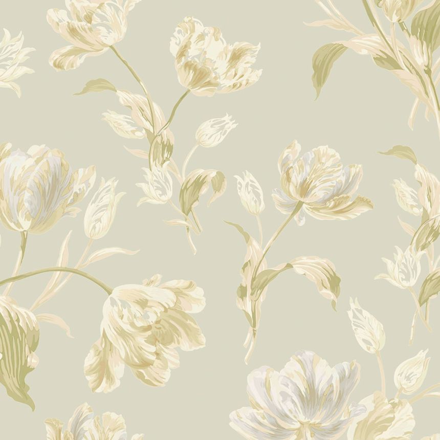 Tapeta, sivá, kvety, 122769, Laura Ashley Signature
