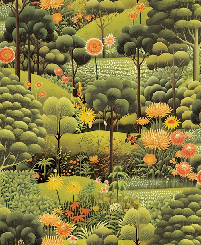 Tapeta, zelená, krajina, kvety, stromy, 127925, Arboretum, Graham Brown Premium
