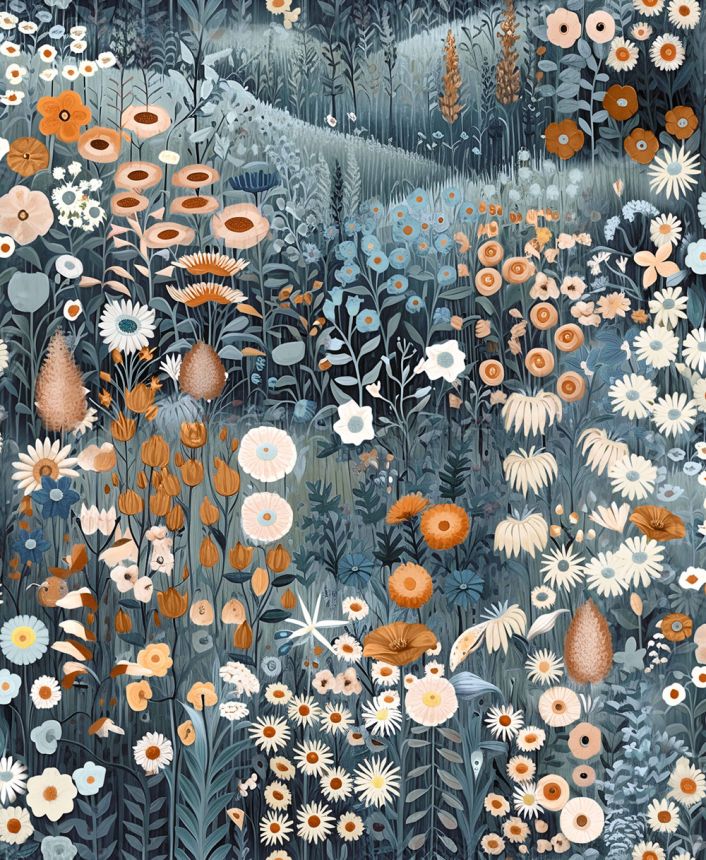 Tapeta, tyrkysová, rozkvitnutá lúka, 127927, Arboretum, Graham Brown Premium