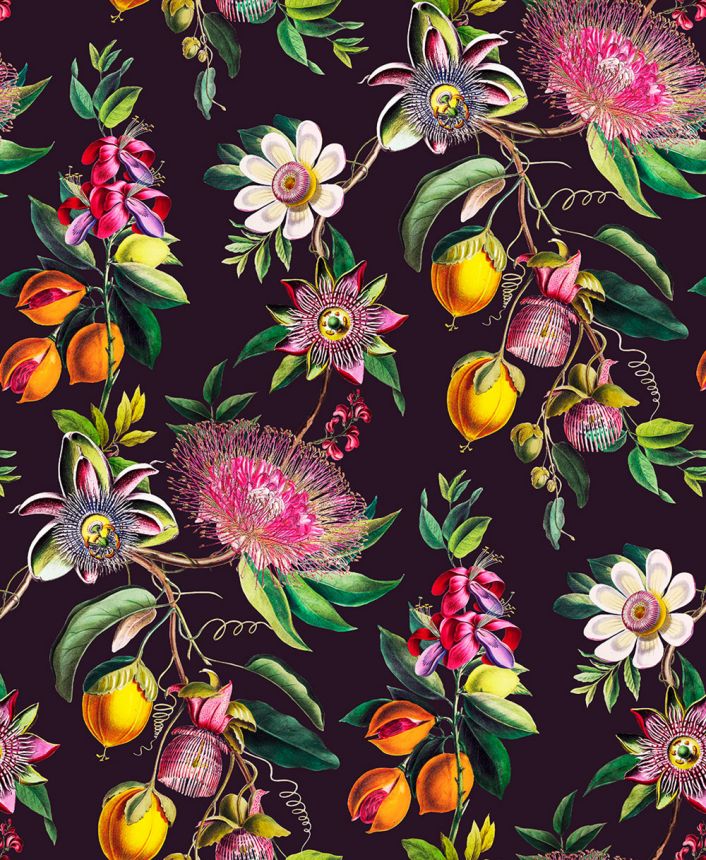 Tapeta, čierna, kvety, mučenka, 127920, Arboretum, Graham Brown Premium