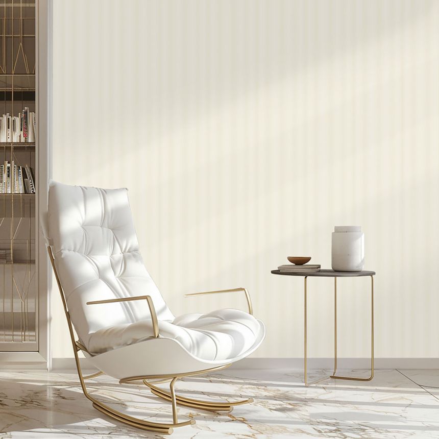 Luxusná, krémová, efekt prúžkov, Z16718, Murella 100, Zambaiti Parati