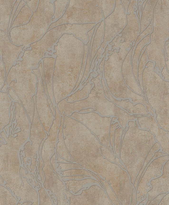 Tapeta, hnedo-zlatá, abstraktný vzor, 34255, City Glow, Marburg