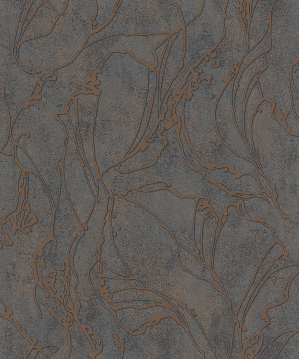 Tapeta, hnedo-bronzová, abstraktný vzor, 34256, City Glow, Marburg