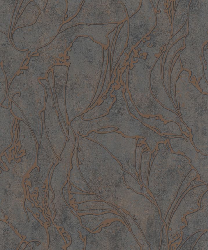 Tapeta, hnedo-bronzová, abstraktný vzor, 34256, City Glow, Marburg