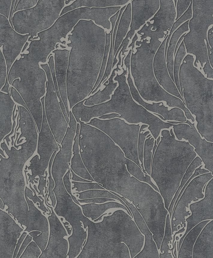 Tapeta, čierno-strieborná, abstraktný vzor, 34257, City Glow, Marburg