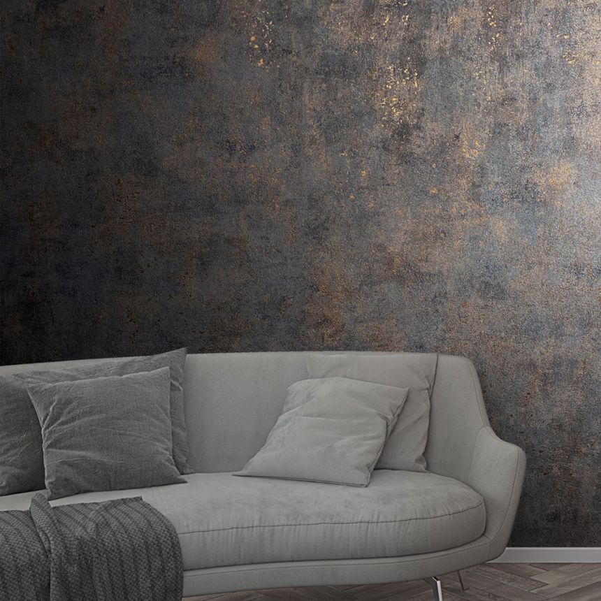 Tapeta, čierno-hnedá, štuková omietka, 34270, City Glow, Marburg