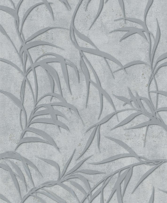 Tapeta, sivo-strieborná, listy, 34287, City Glow, Marburg