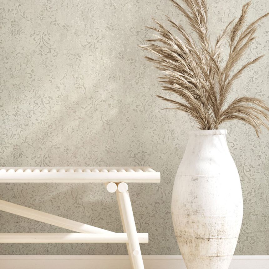 Tapeta, bielo-krémová, zámocký vintage vzor, 34290, City Glow, Marburg