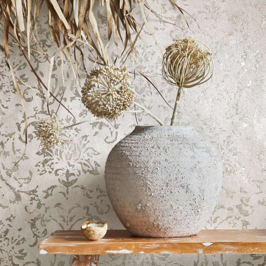 Tapeta, sivo-béžová, zámocký vintage vzor, 34291, City Glow, Marburg