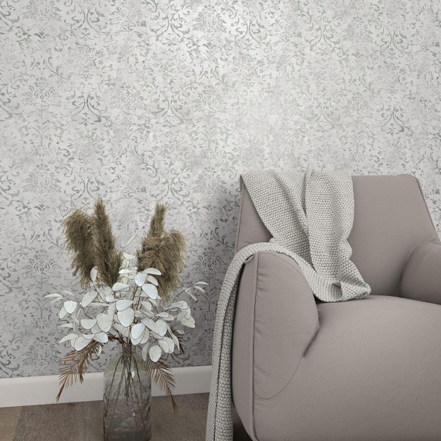 Tapeta, sivá, zámocký vintage vzor, 34292, City Glow, Marburg