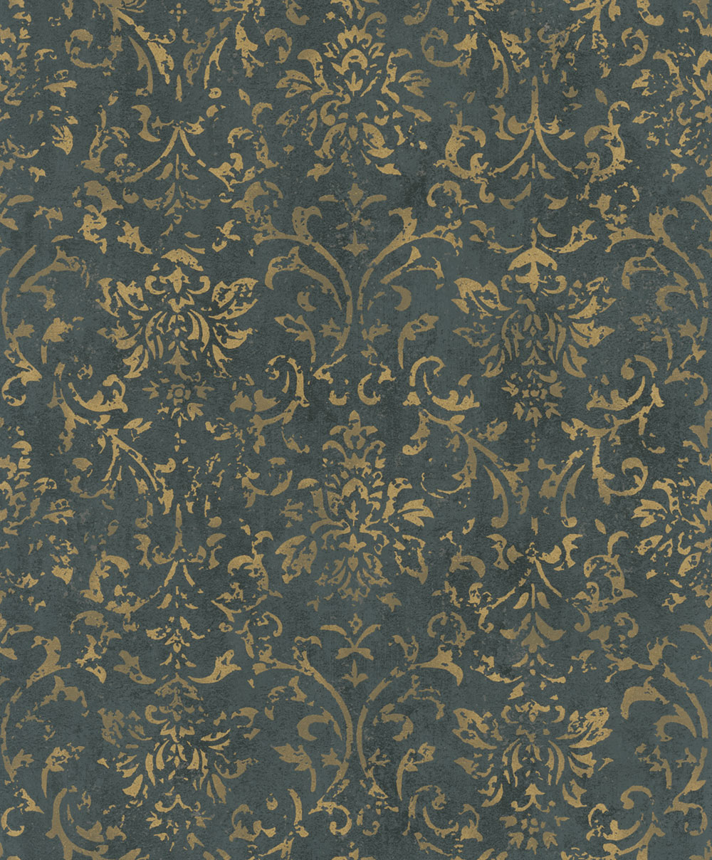 Tapeta, čierno-zlatá, zámocký vintage vzor, 34297, City Glow, Marburg