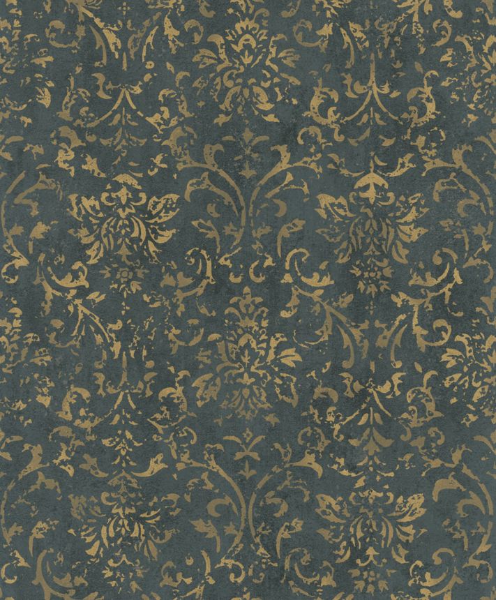 Tapeta, čierno-zlatá, zámocký vintage vzor, 34297, City Glow, Marburg