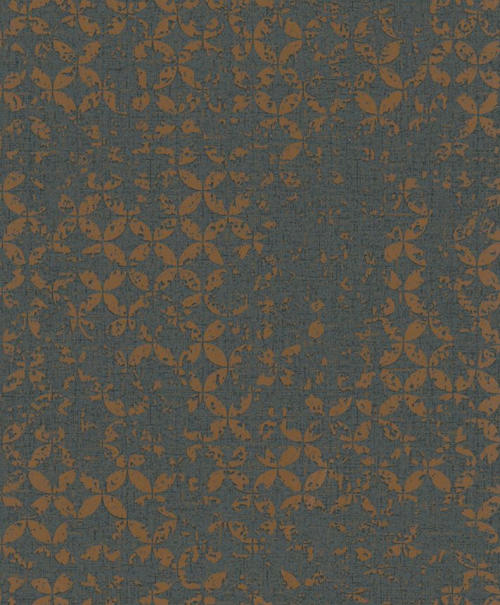 Tapeta, čierno-bronzová, geometrický vintage vzor, 35119, City Romance, Marburg