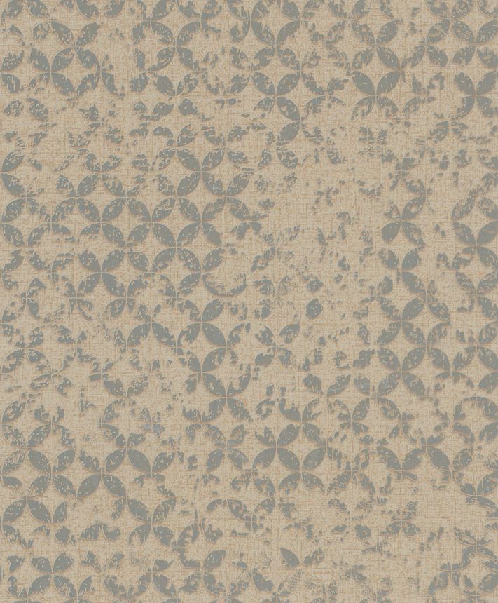 Tapeta, béžovo-strieborná, geometrický vintage vzor, 35120, City Romance, Marburg
