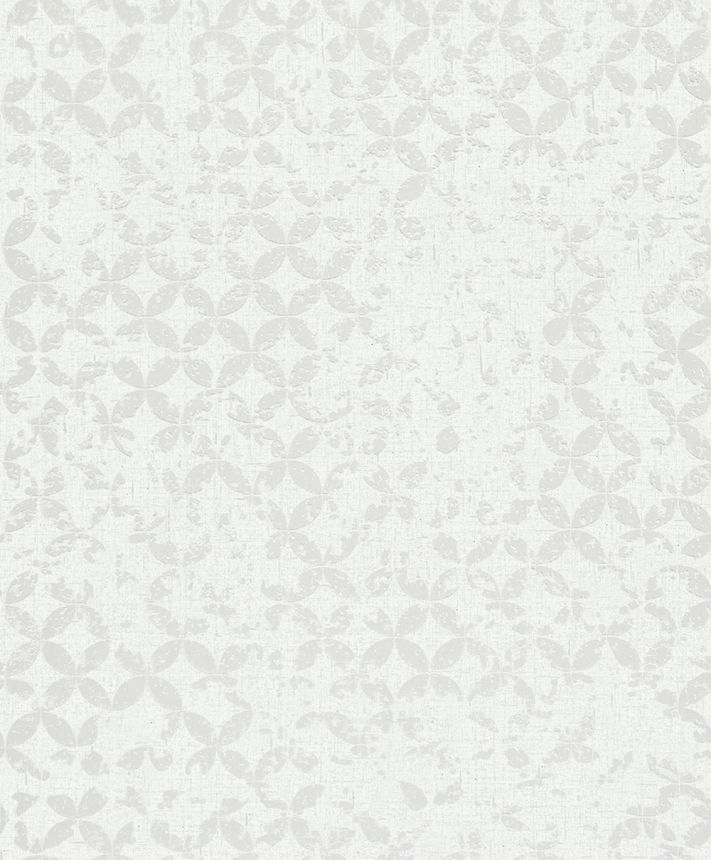 Tapeta, bielo-krémová, geometrický vintage vzor, 35121, City Romance, Marburg