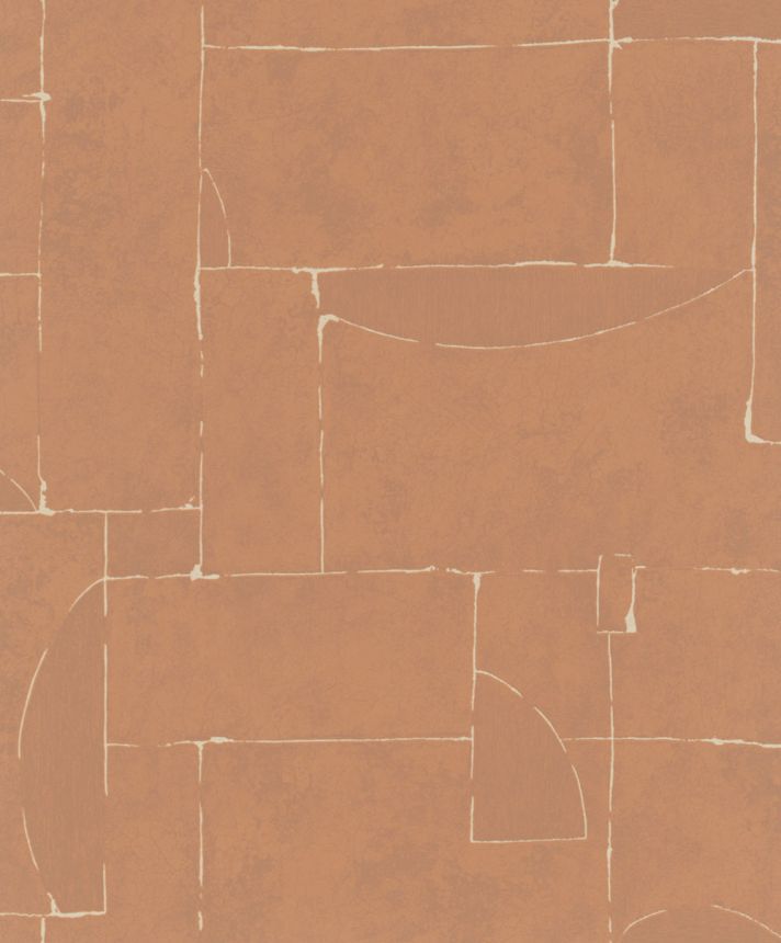 Tapeta, hnedo-červená, grafický vzor, 34605, Terra, Marburg