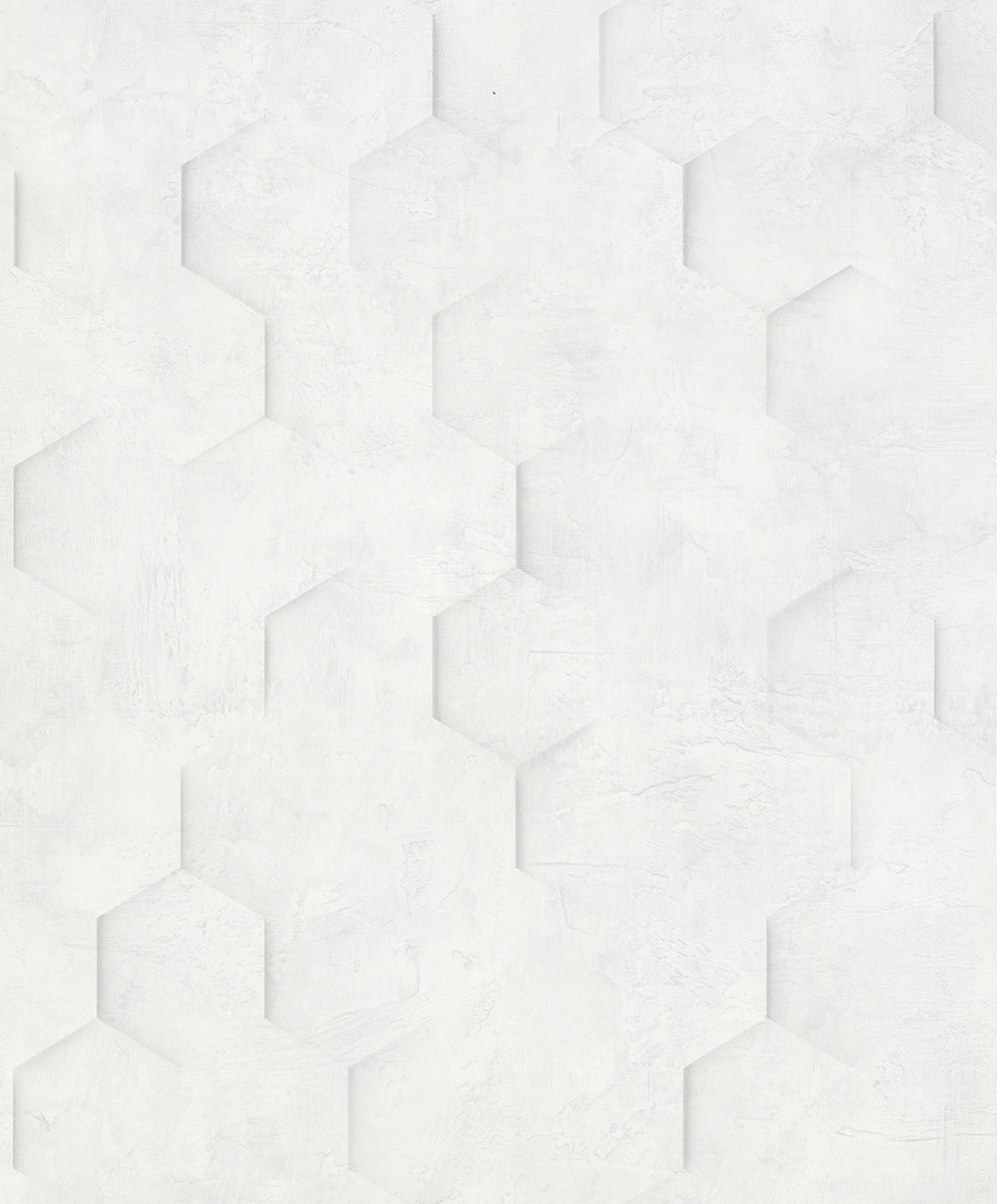 Geometrická tapeta, bielo-sivá, hexagóny, 34157, Loft Superior, Marburg