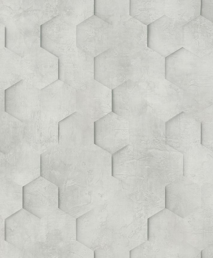 Geometrická tapeta, sivá, hexagóny, 34159, Loft Superior, Marburg