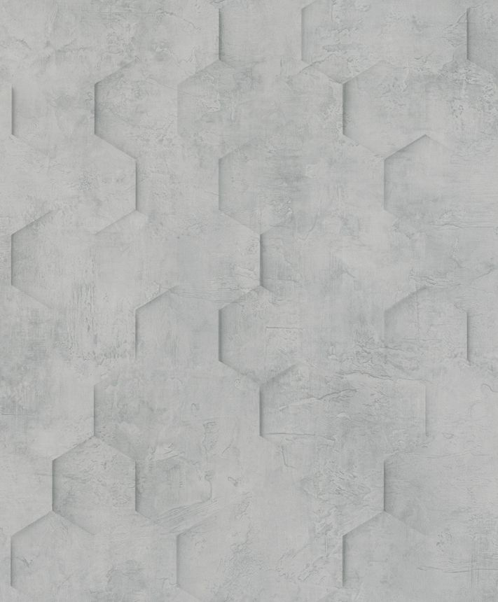 Geometrická tapeta, sivá, hexagóny, 34160, Loft Superior, Marburg