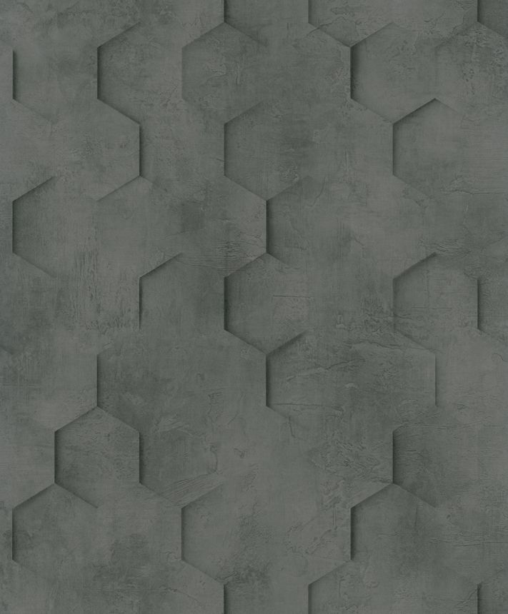 Geometrická tapeta, čierna, hexagóny, 34161, Loft Superior, Marburg