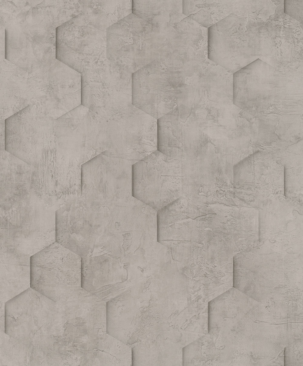 Geometrická tapeta, sivo-hnedá, hexagóny, 34162, Loft Superior, Marburg