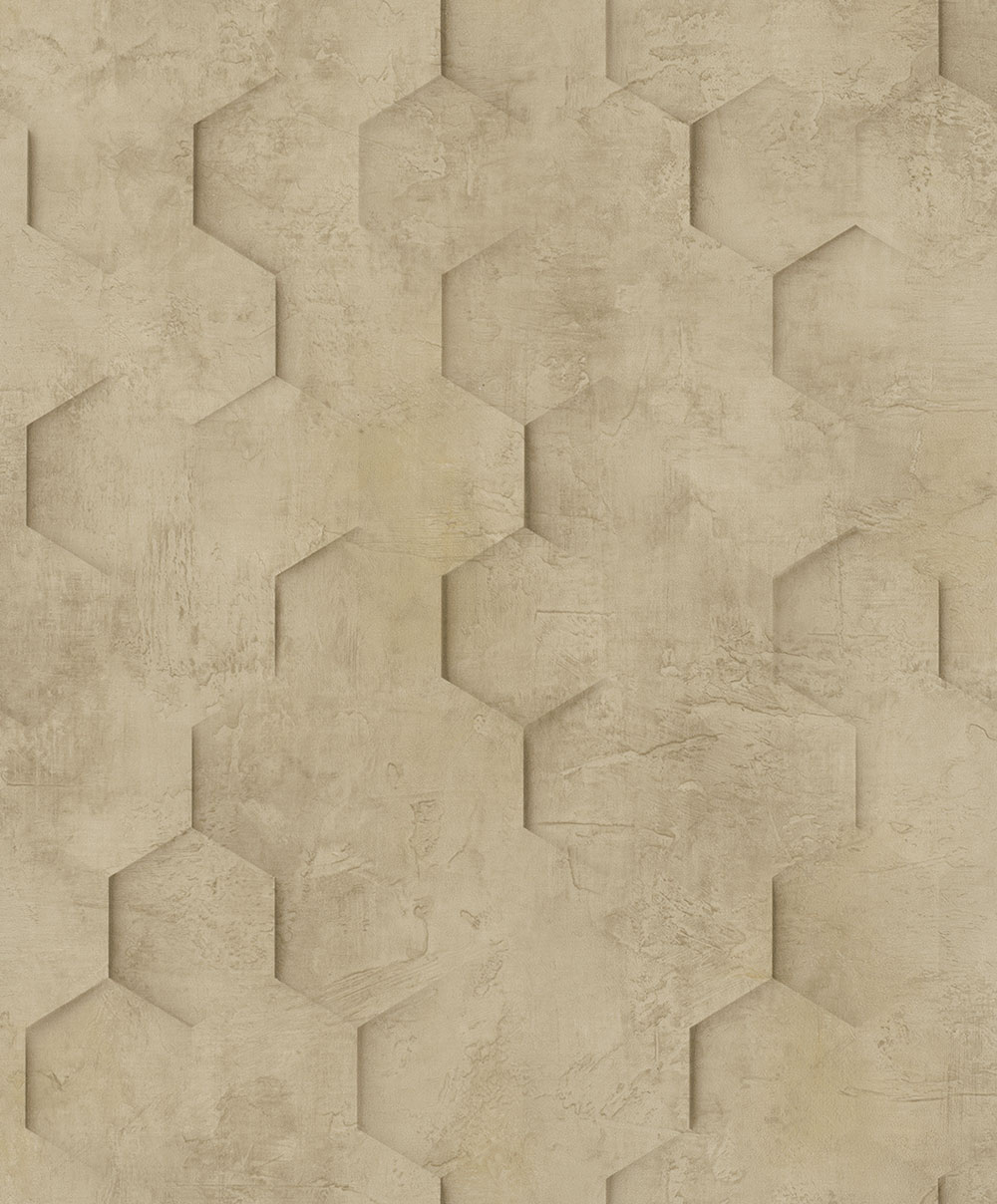 Geometrická tapeta, béžová, hexagóny, 34163, Loft Superior, Marburg
