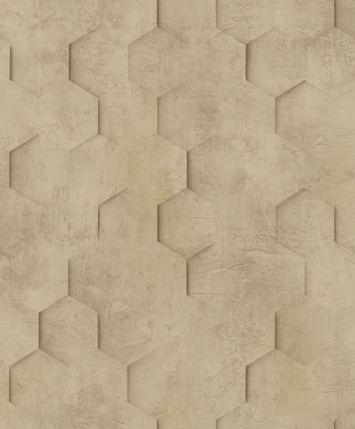 Geometrická tapeta, béžová, hexagóny, 34163, Loft Superior, Marburg