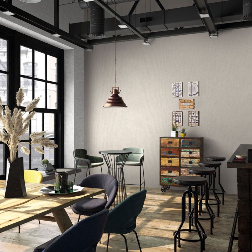 Tapeta, krémovo-béžová, textília, 34177, Kumano, Loft Superior, Marburg