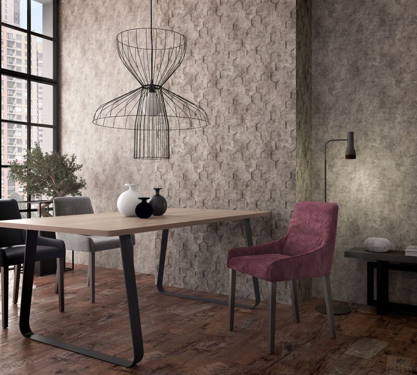 Tapeta, sivo-hnedá, stierka, 34188, Loft Superior, Marburg