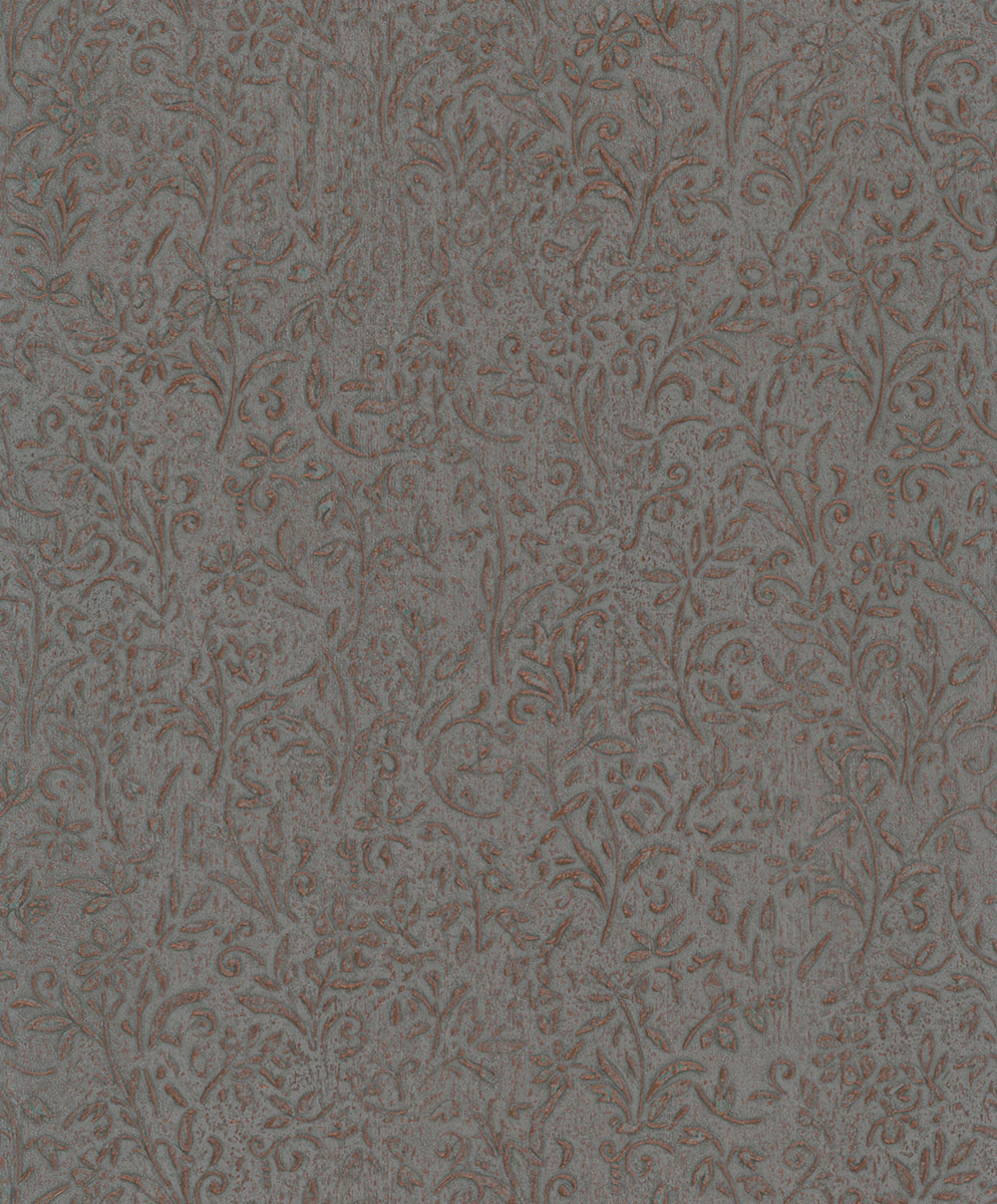 Tapeta, sivo-medená, ornamenty, 35534, Ritus, Marburg