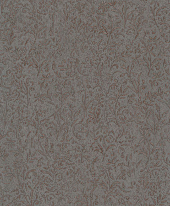 Tapeta, sivo-medená, ornamenty, 35534, Ritus, Marburg