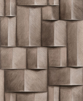Grafická tapeta na stenu, hnedá, 3D efekt, 35375, Timber, Marburg