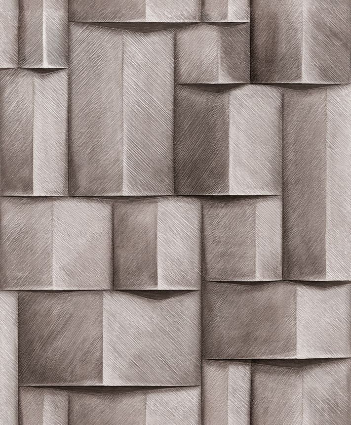 Grafická tapeta na stenu, hnedá, 3D efekt, 35393, Timber, Marburg