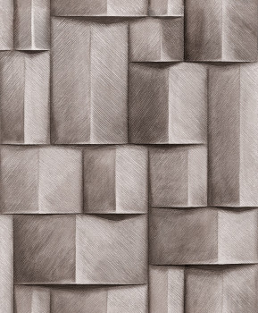 Grafická tapeta na stenu, hnedá, 3D efekt, 35393, Timber, Marburg