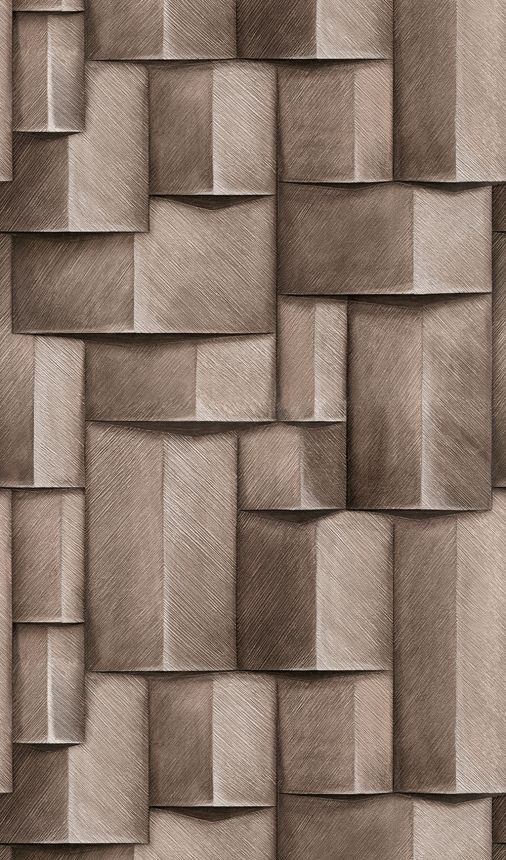 Grafická fototapeta na stenu, hnedá, 3D efekt, 35396, Timber, Marburg