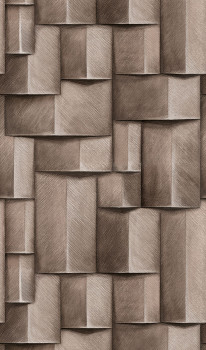 Grafická fototapeta na stenu, hnedá, 3D efekt, 35396, Timber, Marburg