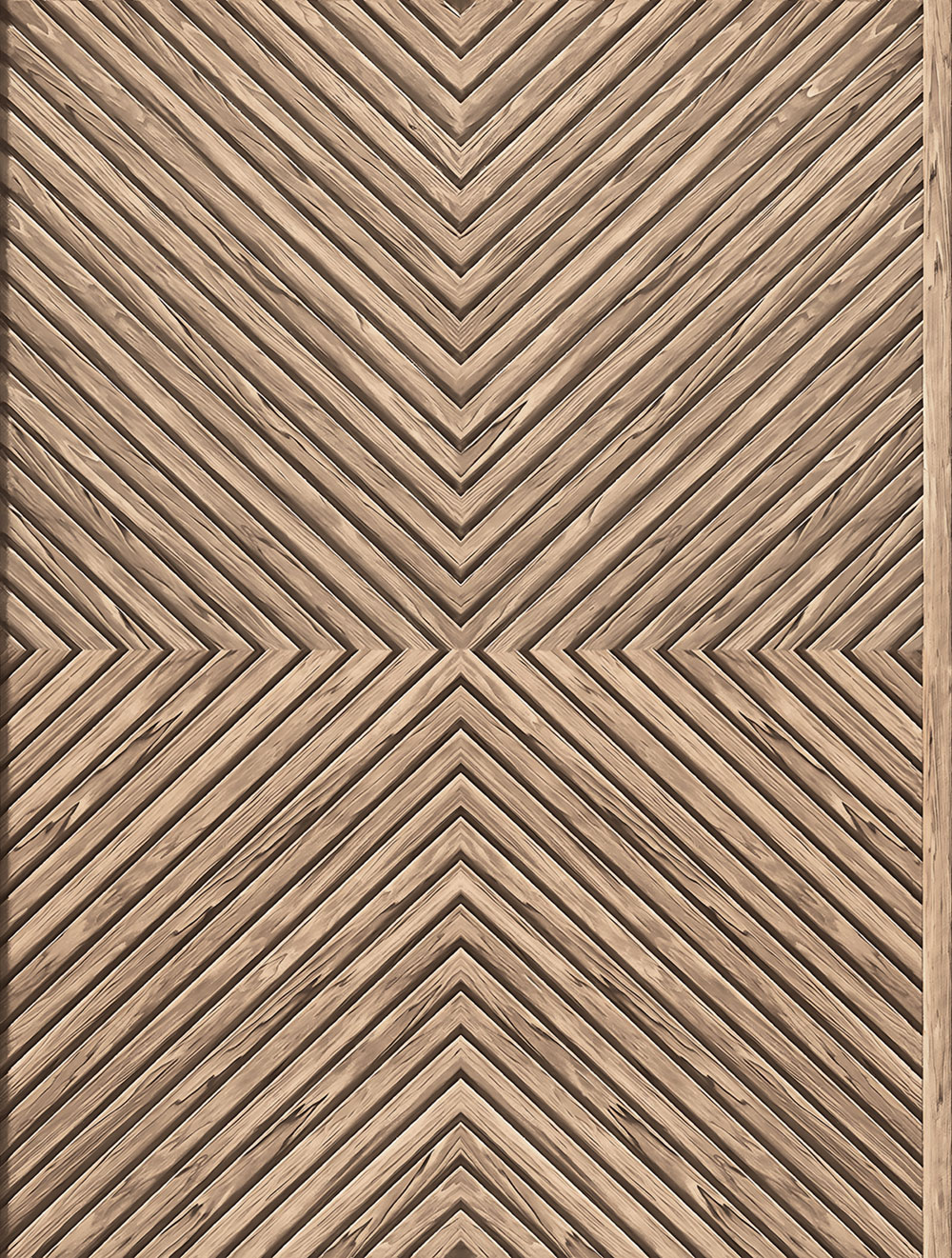 Tapeta, hnedo-béžová, imitácia dreveného obkladu, 89019, Naomi, Novamur