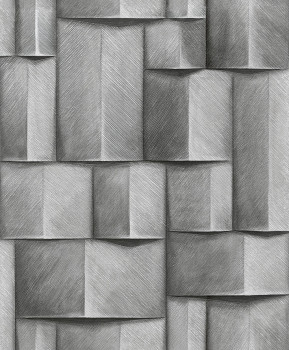 Grafická tapeta na stenu, sivá, 3D efekt, 35381, Timber, Marburg