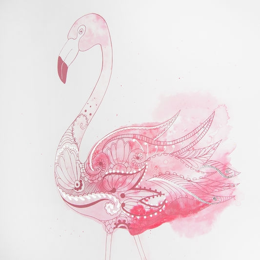 Tlačený obraz 105874, Fabulous Flamingo, Plameniak, Wall Art, Graham & Brown