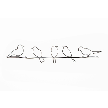 Kovová dekorácie Vtáky na drôte 41-221, Birds On A Wire, Wall Art, Graham Brown