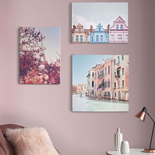 Tlačený obraz 105884, Pretty Pastel Skyline, Wall Art, Graham & Brown