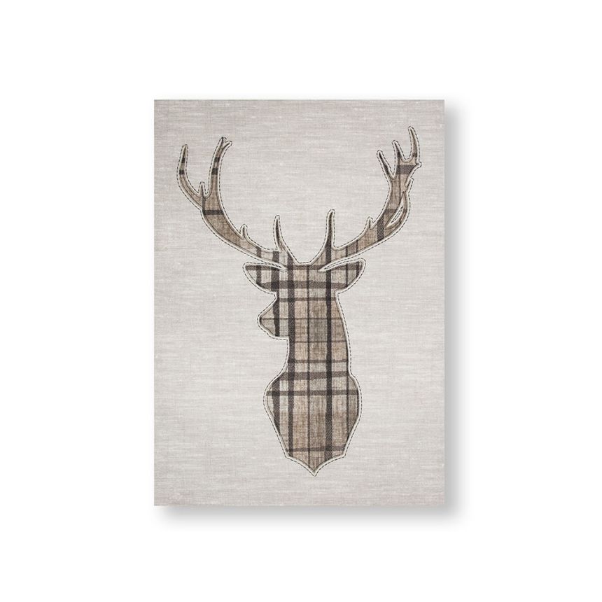 Bezrámový obraz 105385, Tartan Stag, Wall Art, Graham & Brown