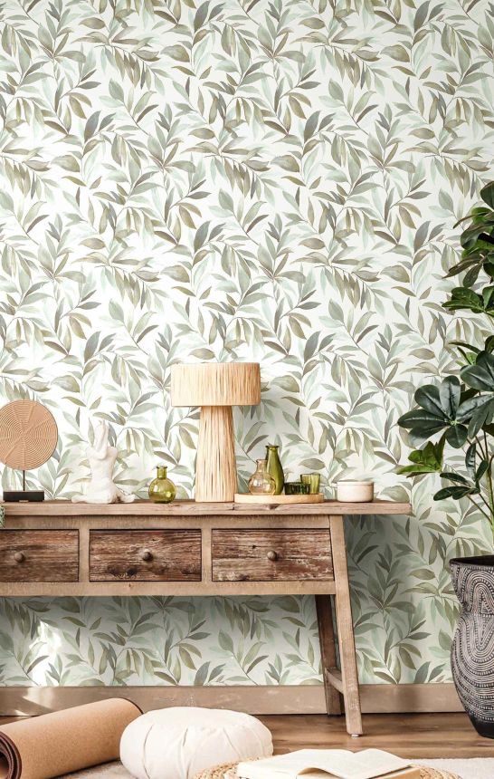 Tapeta, zelená, listy, 2000, Rio, Parato by Cristiana Masi