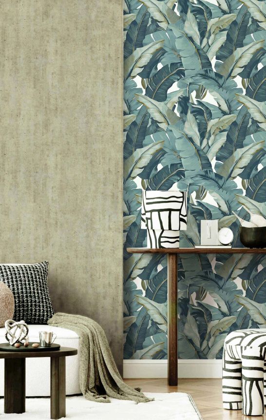 Tapeta, modrá, listy, 2007, Rio, Parato by Cristiana Masi