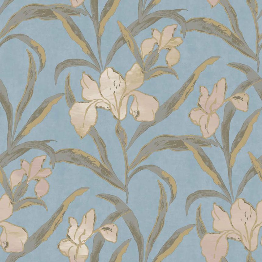 Tapeta, modrá, kvety, 2024, Rio, Parato by Cristiana Masi