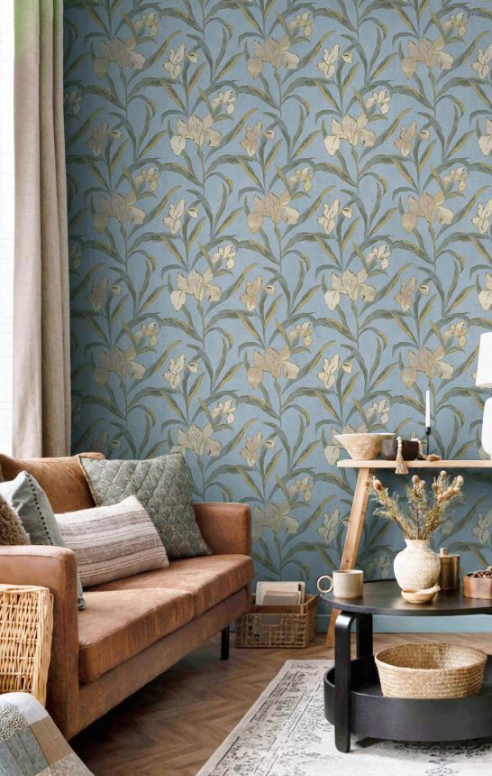 Tapeta, modrá, kvety, 2024, Rio, Parato by Cristiana Masi