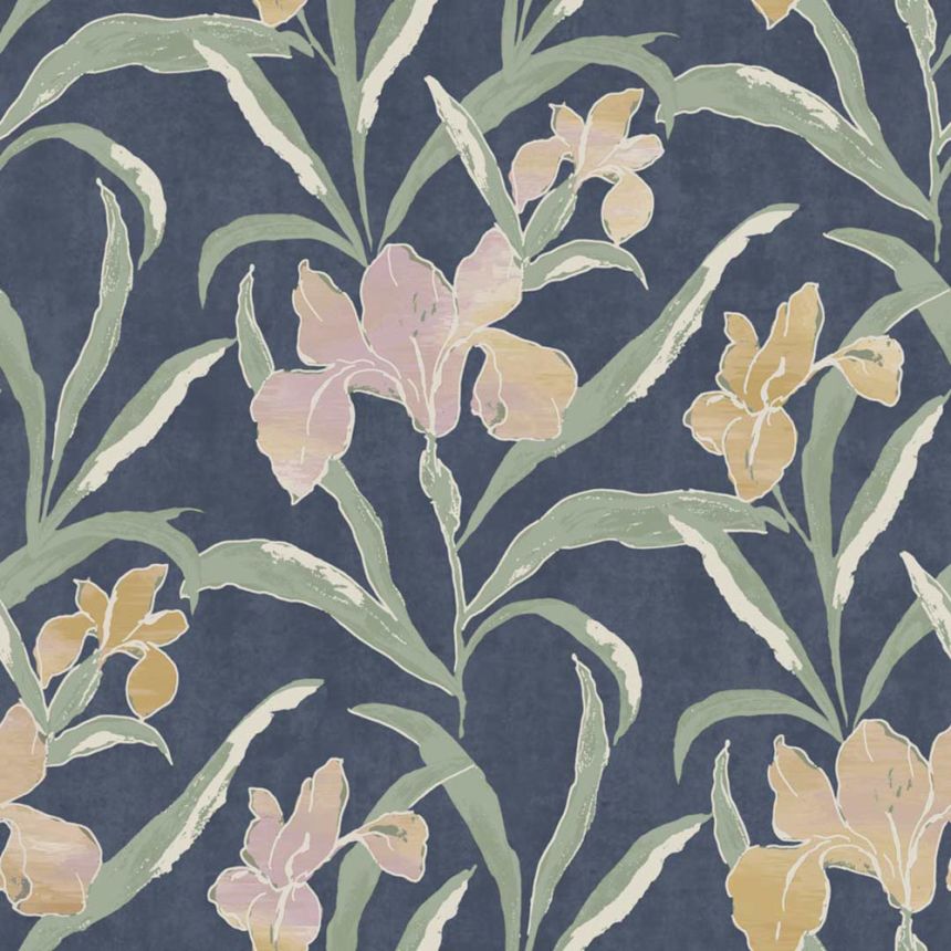 Tapeta, modrá, kvety, 2025, Rio, Parato by Cristiana Masi